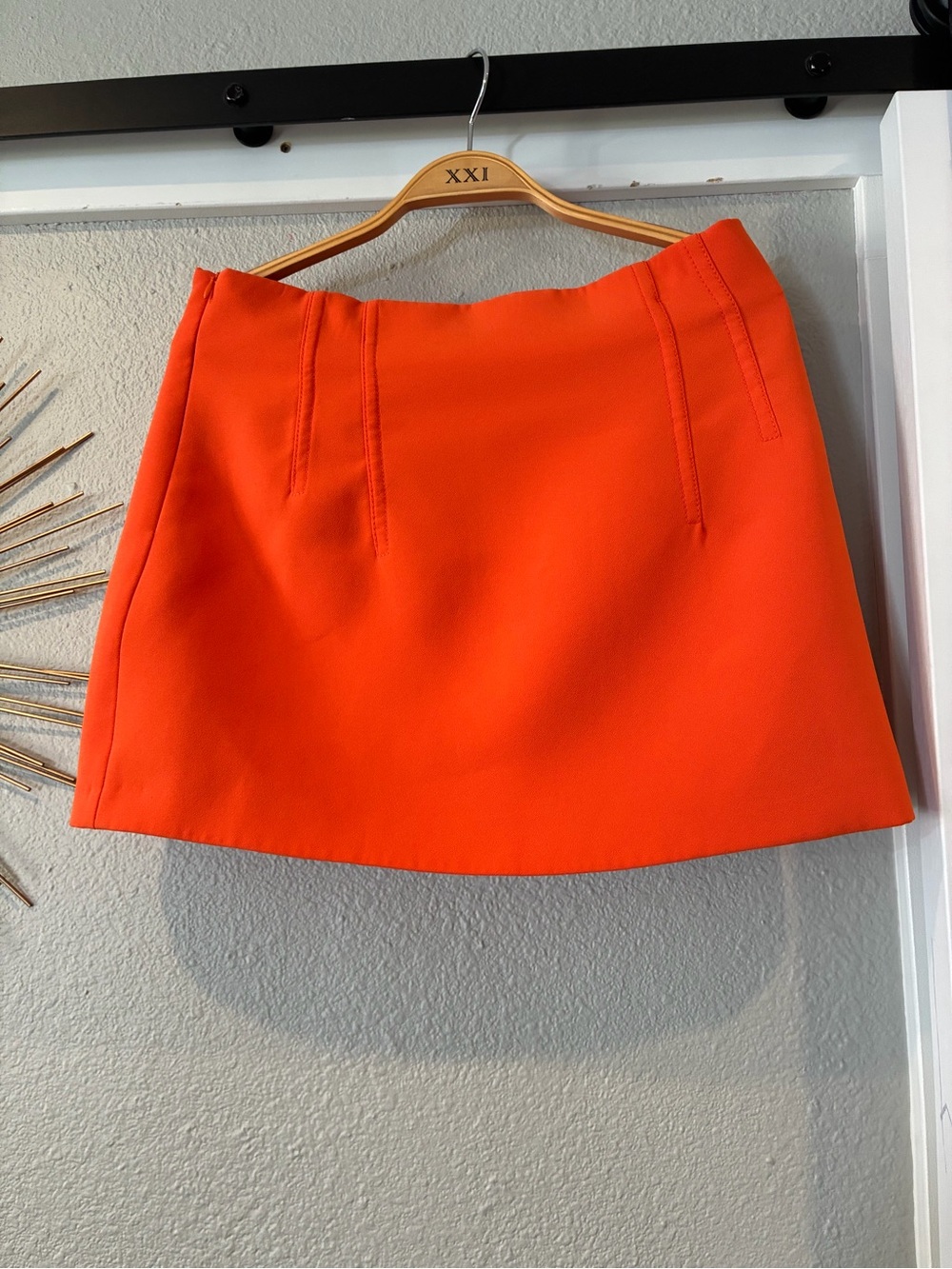Zara Bright Orange Mini Skirt